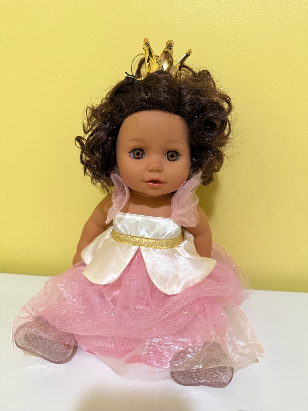 BABY Born Princess Baby Doll Ava Brown Hair Light Brown Eyes
